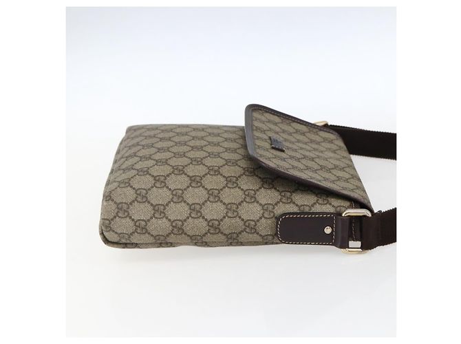 Gucci Borsa a Spalla GG Supreme PVC Beige Oro 223666 Auth am10708 D'oro - vista 5
