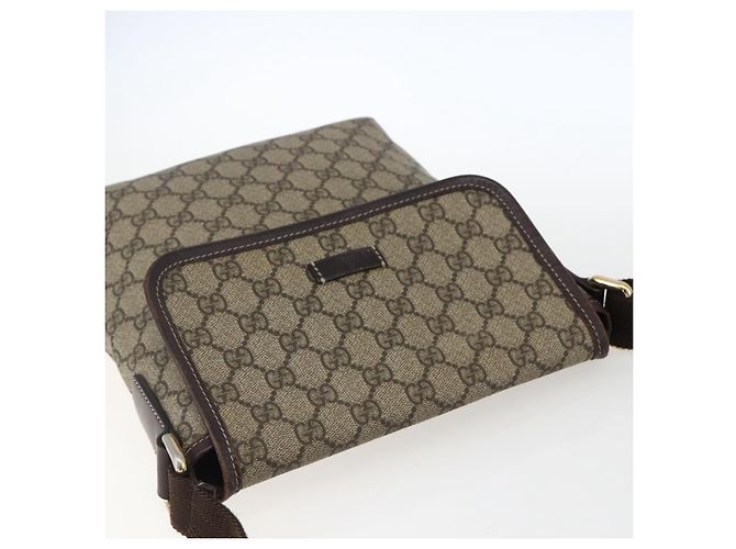 Gucci Borsa a Spalla GG Supreme PVC Beige Oro 223666 Auth am10708 D'oro - vista 6