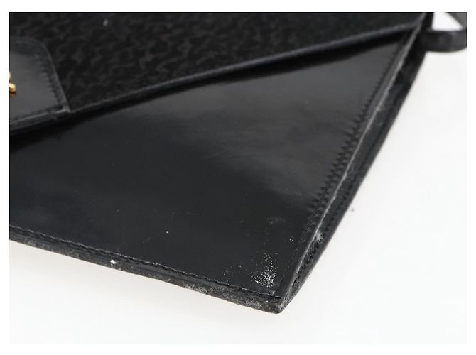 Borsa a Spalla Christian Dior in Pelle Nera e Oro Auth fm5127 Nero D'oro - vista 10