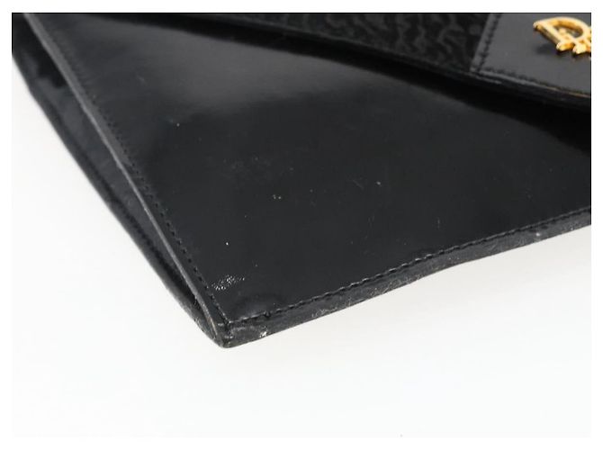 Borsa a Spalla Christian Dior in Pelle Nera e Oro Auth fm5127 Nero D'oro - vista 11