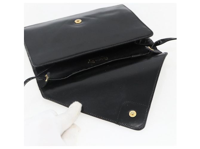 Borsa a Spalla Christian Dior in Pelle Nera e Oro Auth fm5127 Nero D'oro - vista 15