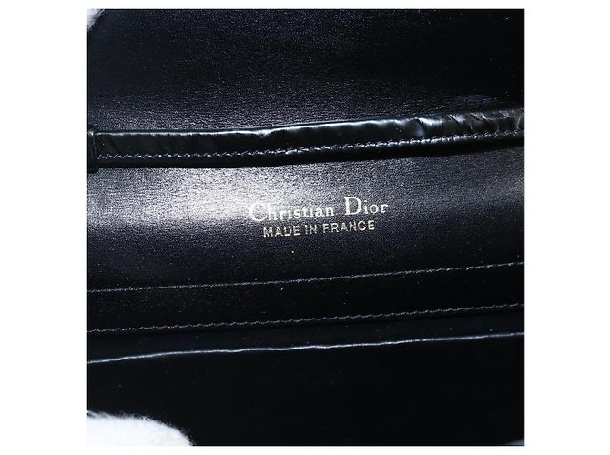 Borsa a Spalla Christian Dior in Pelle Nera e Oro Auth fm5127 Nero D'oro - vista 16