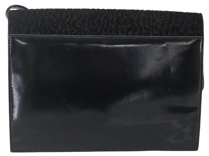 Borsa a Spalla Christian Dior in Pelle Nera e Oro Auth fm5127 Nero D'oro - vista 3