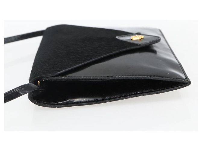 Borsa a Spalla Christian Dior in Pelle Nera e Oro Auth fm5127 Nero D'oro - vista 4