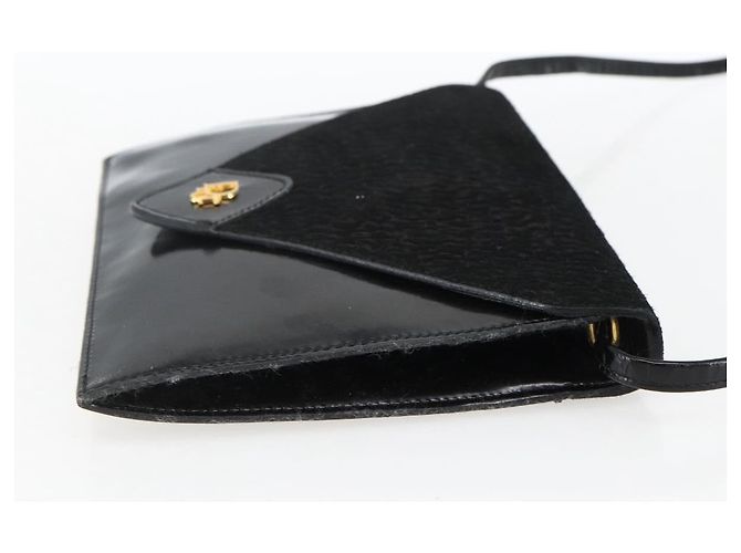 Borsa a Spalla Christian Dior in Pelle Nera e Oro Auth fm5127 Nero D'oro - vista 5