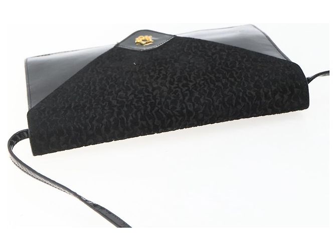 Borsa a Spalla Christian Dior in Pelle Nera e Oro Auth fm5127 Nero D'oro - vista 6