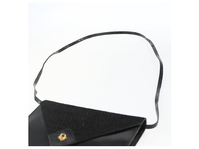 Borsa a Spalla Christian Dior in Pelle Nera e Oro Auth fm5127 Nero D'oro - vista 8
