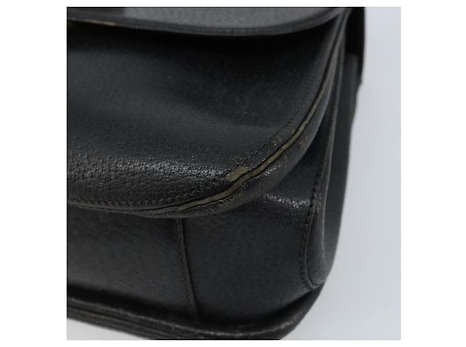Borsa a mano in pelle Gucci Bamboo nera e oro Auth ep13556 Nero D'oro - vista 10