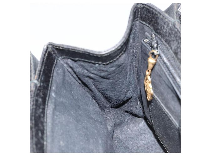Borsa a mano in pelle Gucci Bamboo nera e oro Auth ep13556 Nero D'oro - vista 19