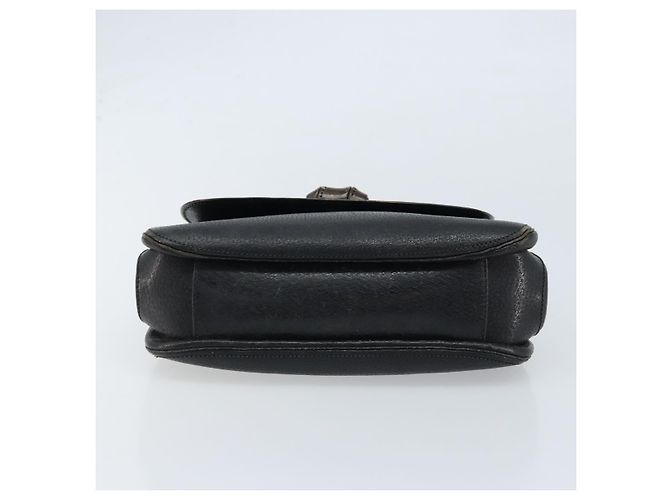 Borsa a mano in pelle Gucci Bamboo nera e oro Auth ep13556 Nero D'oro - vista 9