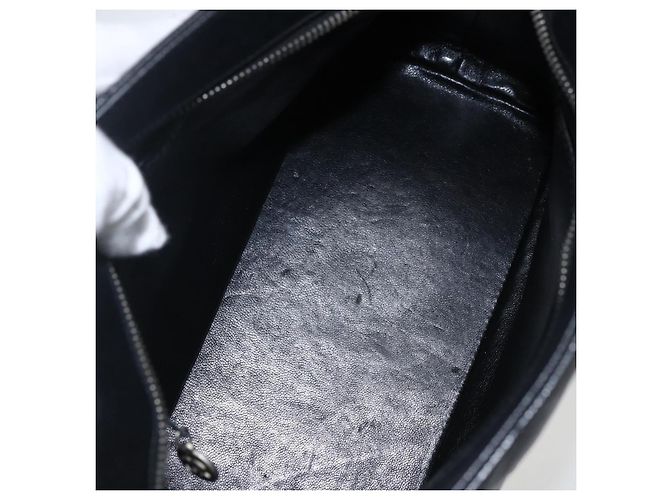 CHANEL Borsa Tote Matelassé Reprint Pelle Caviar Nera Argento CC Auth am10812SAM Nero - vista 16