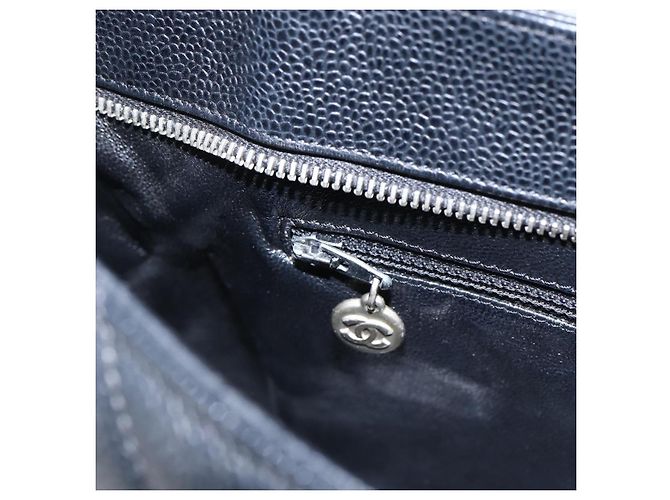 CHANEL Borsa Tote Matelassé Reprint Pelle Caviar Nera Argento CC Auth am10812SAM Nero - vista 19