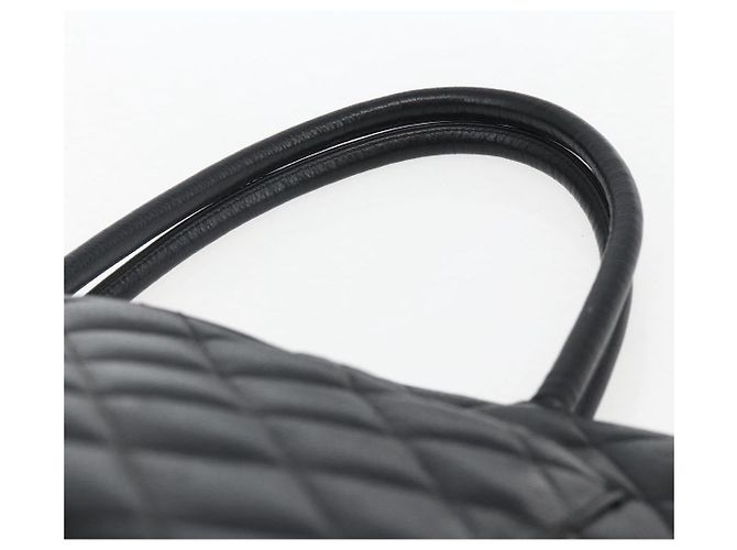 CHANEL Borsa Tote Matelassé Reprint Pelle Caviar Nera Argento CC Auth am10812SAM Nero - vista 8