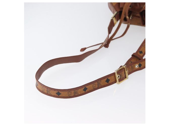 Borsa a Spalla MCM Vicetos Logogram in Pelle PVC Marrone Oro Auth bs33527 D'oro - vista 7