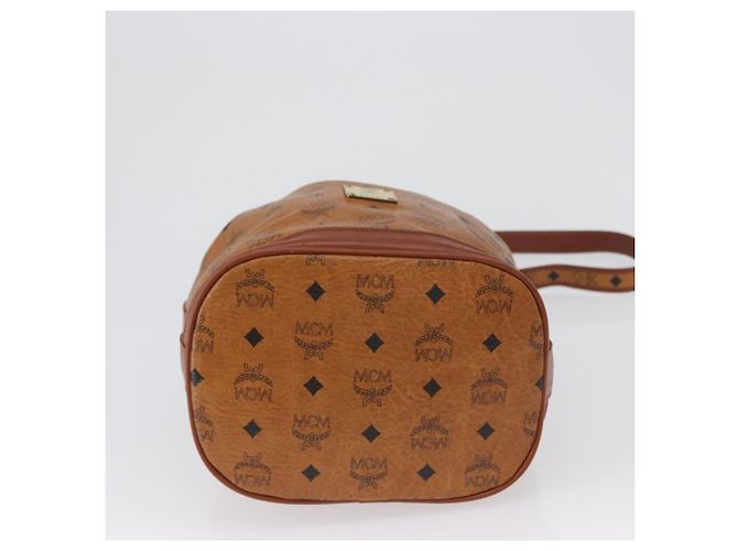 Borsa a Spalla MCM Vicetos Logogram in Pelle PVC Marrone Oro Auth bs33527 D'oro - vista 9