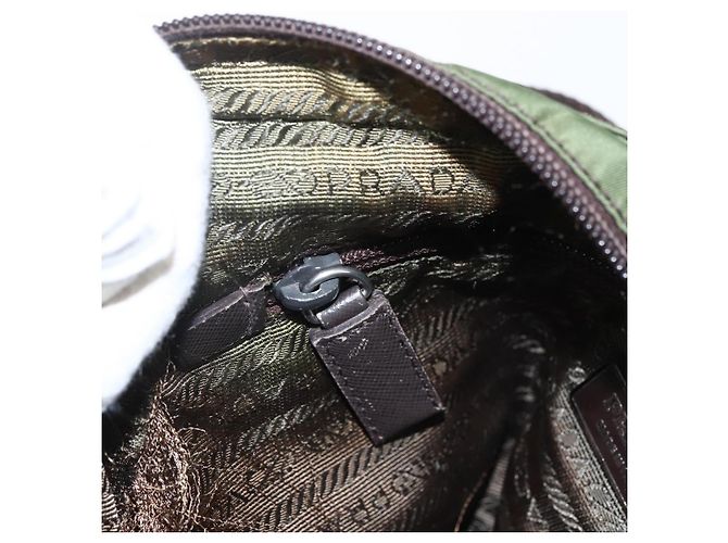 Borsa a Spalla PRADA Nylon Khaki Argento Autentica 173280 Cachi - vista 22