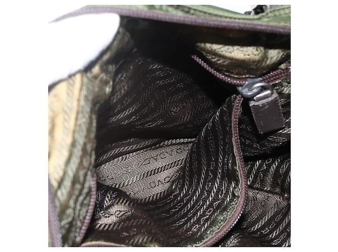 Borsa a Spalla PRADA Nylon Khaki Argento Autentica 173280 Cachi - vista 23