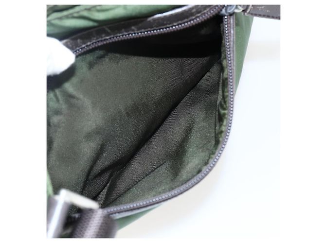Borsa a Spalla PRADA Nylon Khaki Argento Autentica 173280 Cachi - vista 24