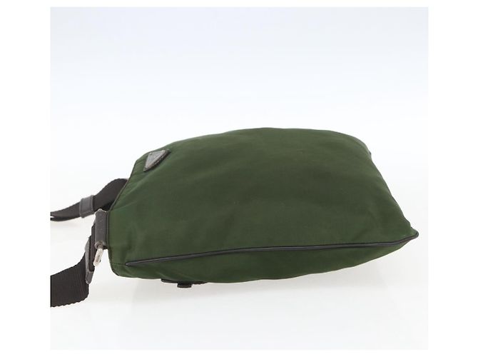 Borsa a Spalla PRADA Nylon Khaki Argento Autentica 173280 Cachi - vista 4