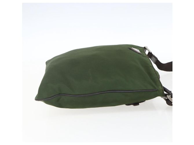 Borsa a Spalla PRADA Nylon Khaki Argento Autentica 173280 Cachi - vista 5