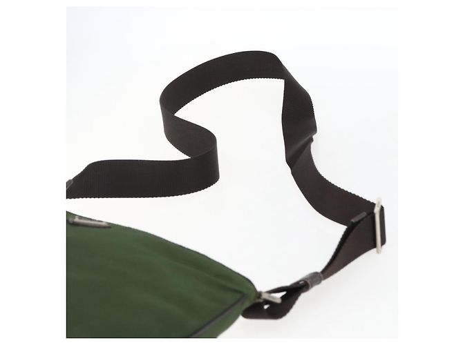 Borsa a Spalla PRADA Nylon Khaki Argento Autentica 173280 Cachi - vista 8