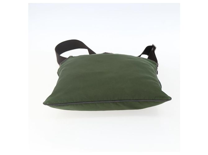 Borsa a Spalla PRADA Nylon Khaki Argento Autentica 173280 Cachi - vista 9