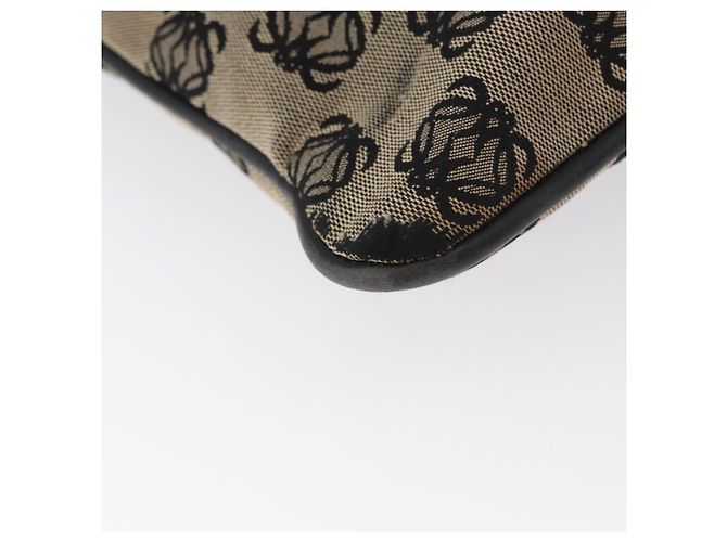 LOEWE Borsa a Spalla Anagram Tela Beige Argento Auth bs33493 - vista 17