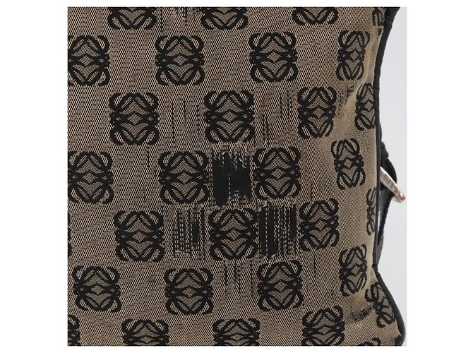 LOEWE Borsa a Spalla Anagram Tela Beige Argento Auth bs33493 - vista 3