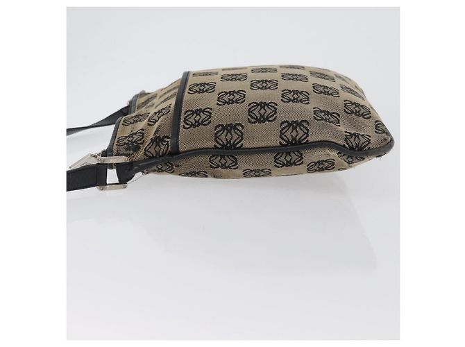 LOEWE Borsa a Spalla Anagram Tela Beige Argento Auth bs33493 - vista 5