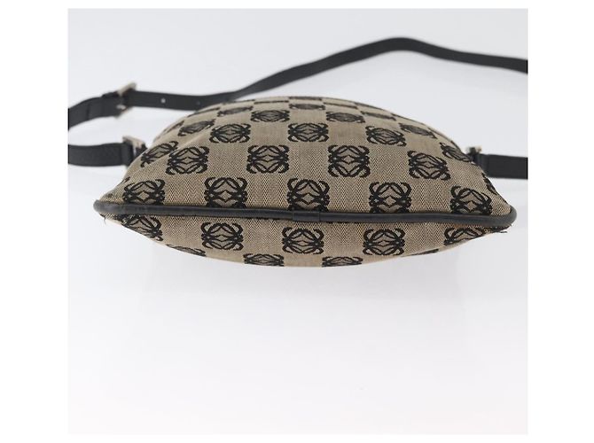 LOEWE Borsa a Spalla Anagram Tela Beige Argento Auth bs33493 - vista 6