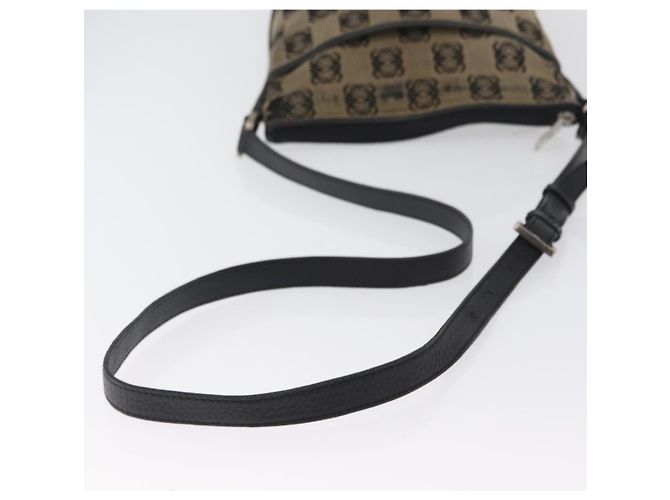 LOEWE Borsa a Spalla Anagram Tela Beige Argento Auth bs33493 - vista 8
