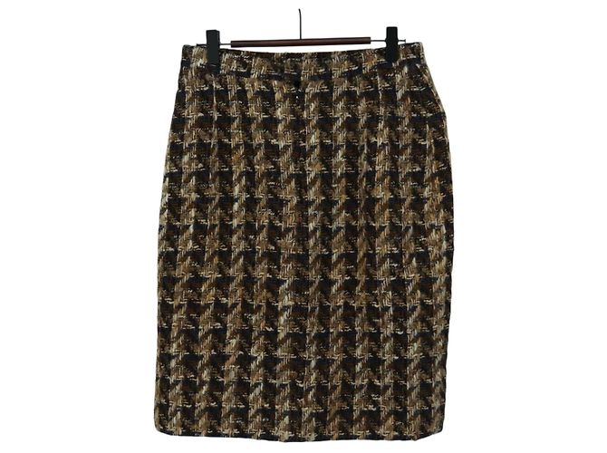 Falda CHANEL Tweed Negra CC Auth 163220 Negro - vista 2