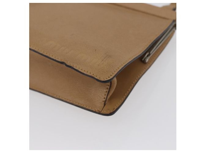 Borsa a Spalla Miu Miu in Pelle Beige Argento Autentica bs33441 - vista 11