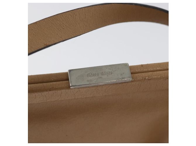Borsa a Spalla Miu Miu in Pelle Beige Argento Autentica bs33441 - vista 14