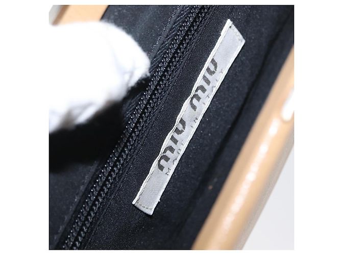 Borsa a Spalla Miu Miu in Pelle Beige Argento Autentica bs33441 - vista 16