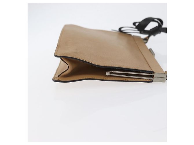 Borsa a Spalla Miu Miu in Pelle Beige Argento Autentica bs33441 - vista 4