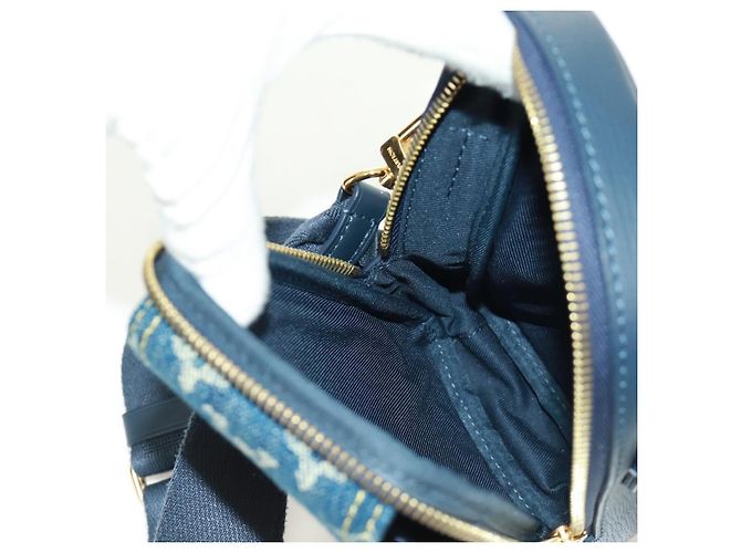 LOUIS VUITTON Monogram Denim LV MADE Pochette Doppia per Telefono M81060 LV Auth 170667SM Blu navy - vista 22