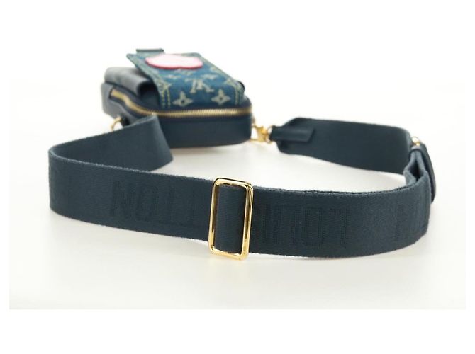 LOUIS VUITTON Monogram Denim LV MADE Pochette Doppia per Telefono M81060 LV Auth 170667SM Blu navy - vista 7