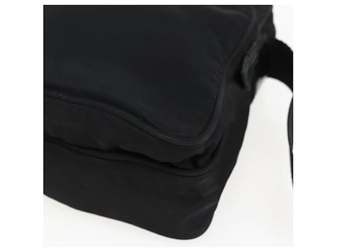 Borsa a Spalla PRADA Nylon Argento Nero Auth 172170 - vista 10