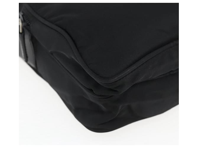 Borsa a Spalla PRADA Nylon Argento Nero Auth 172170 - vista 11