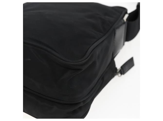 Borsa a Spalla PRADA Nylon Argento Nero Auth 172170 - vista 12