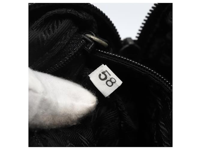 Borsa a Spalla PRADA Nylon Argento Nero Auth 172170 - vista 25
