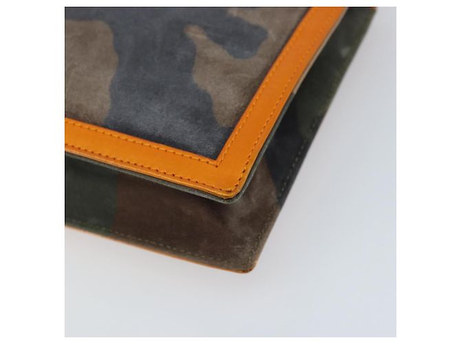 Borsa a mano Christian Dior in tela verde oro Auth 170666V D'oro - vista 12