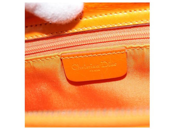Borsa a mano Christian Dior in tela verde oro Auth 170666V D'oro - vista 16