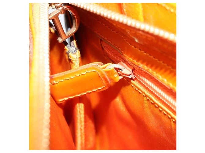 Borsa a mano Christian Dior in tela verde oro Auth 170666V D'oro - vista 20