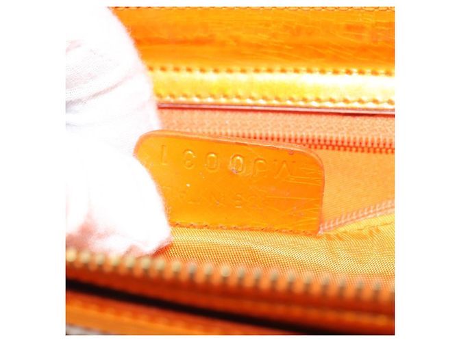 Borsa a mano Christian Dior in tela verde oro Auth 170666V D'oro - vista 22