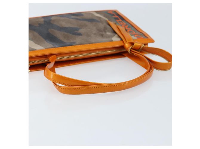 Borsa a mano Christian Dior in tela verde oro Auth 170666V D'oro - vista 7
