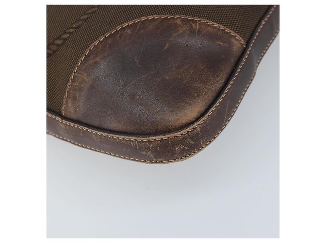 Borsa a Spalla PRADA in Tela Marrone Oro Auth 172166 D'oro - vista 11