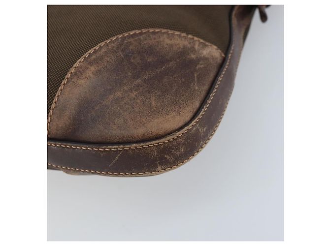 Borsa a Spalla PRADA in Tela Marrone Oro Auth 172166 D'oro - vista 12
