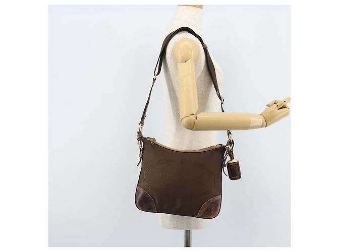 Borsa a Spalla PRADA in Tela Marrone Oro Auth 172166 D'oro - vista 23
